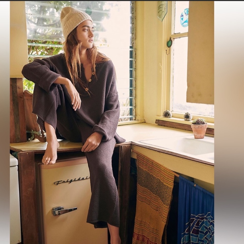Free People Hailee Sweater Set in hot fudge
